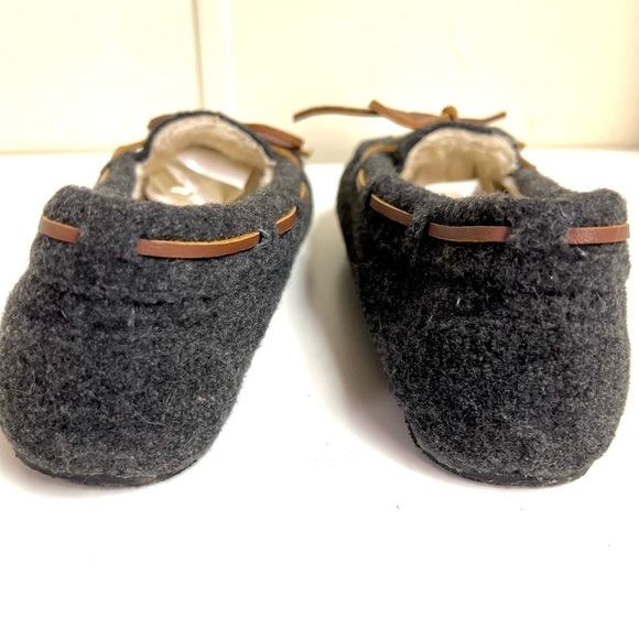 MINNETONKA WOMEN'S CALLY MOCCASINS gray fur lining size 9 - Picture 5 of 8